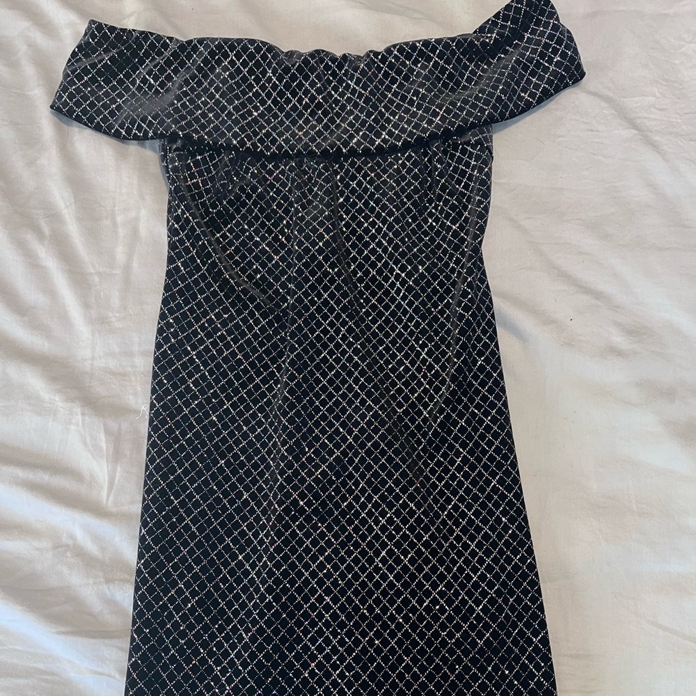 Premier Black and White Midi Dress